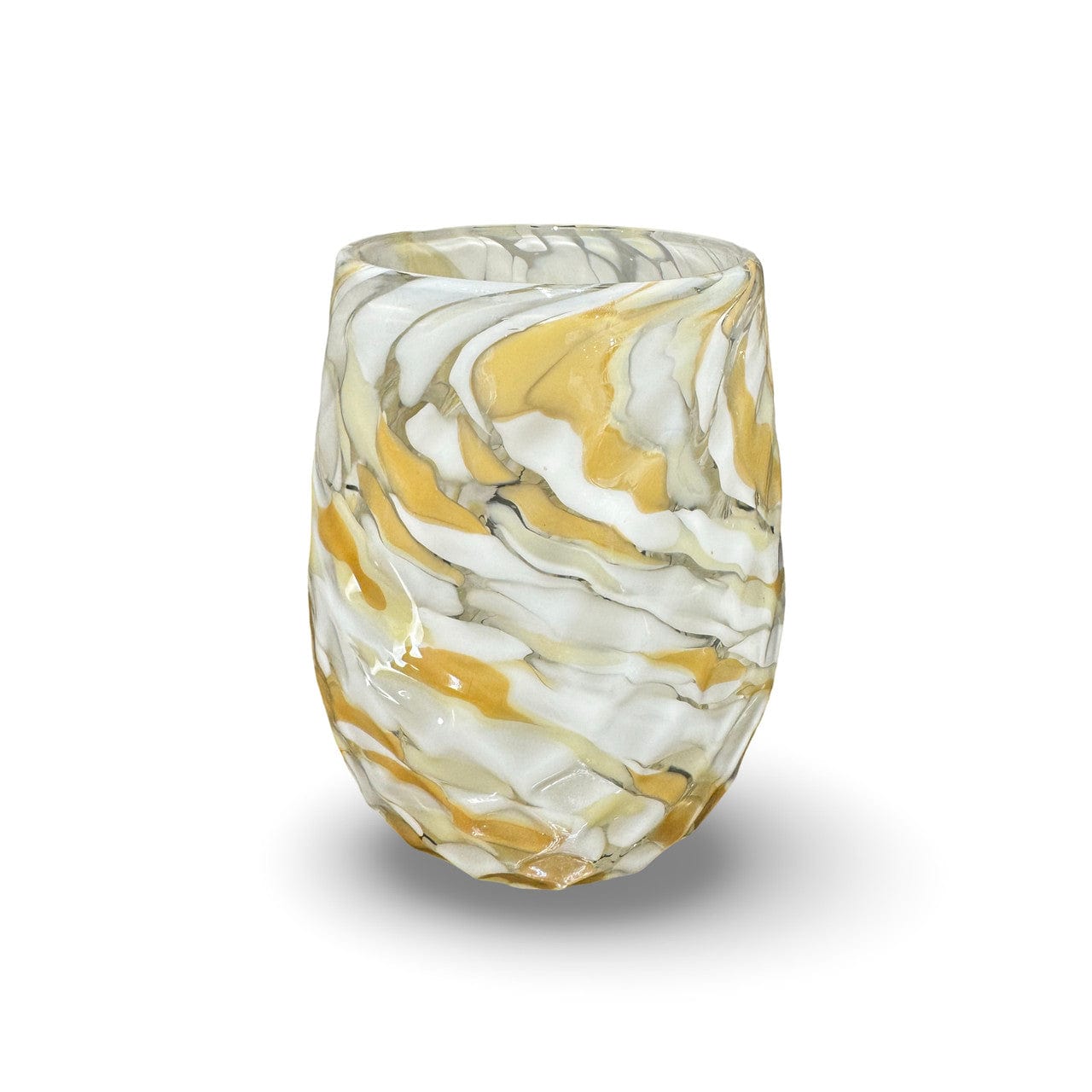 Joy Stember Smash Glasses Mixed White Hand Blown Wedding Smash Glass by Joy Stember - (Choice of Color)