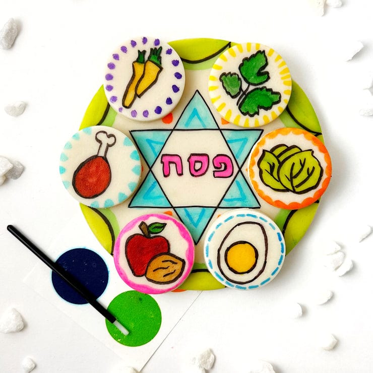 Marzipops Food Paint-Your-Own Marzipan Seder Plate