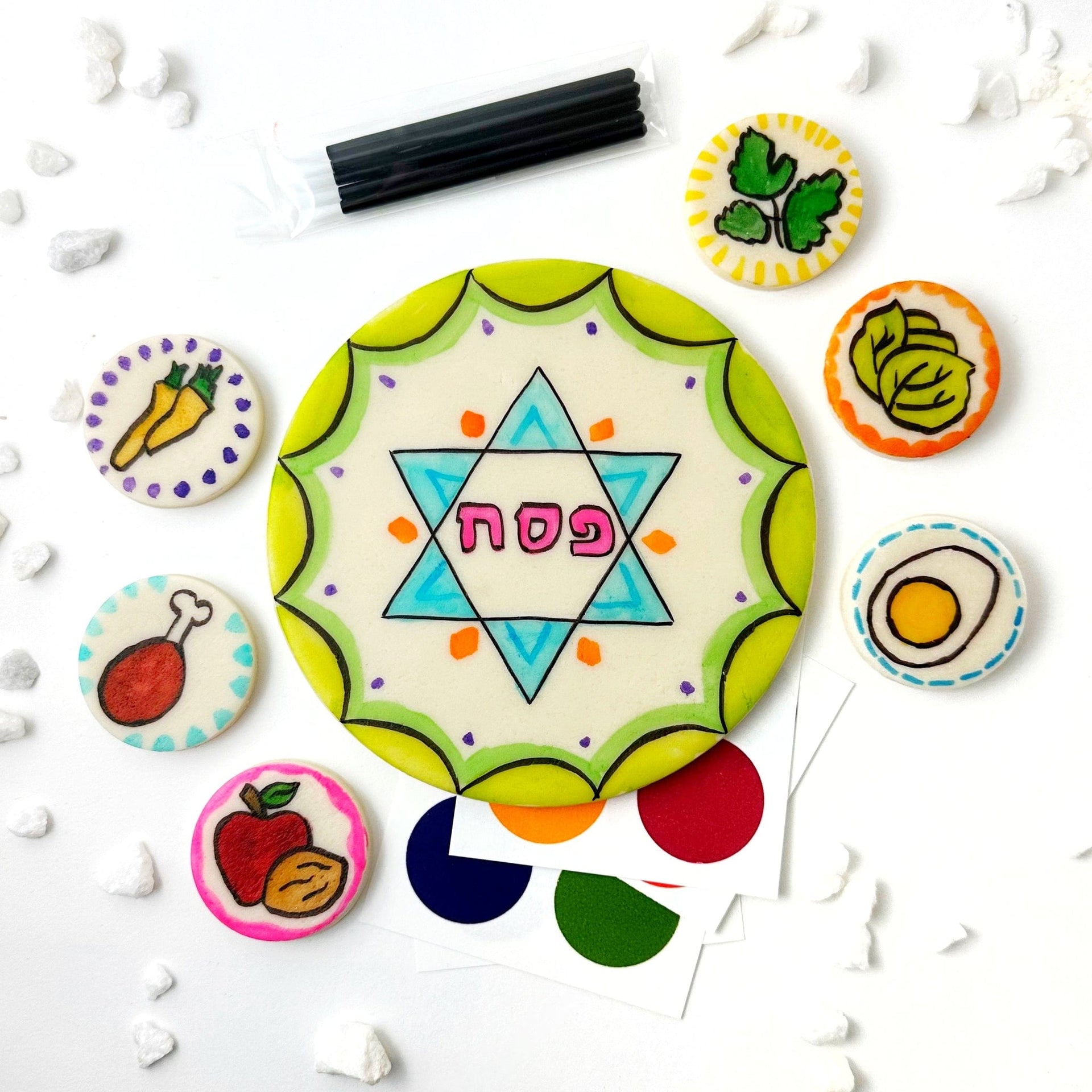 Marzipops Food Paint-Your-Own Marzipan Seder Plate