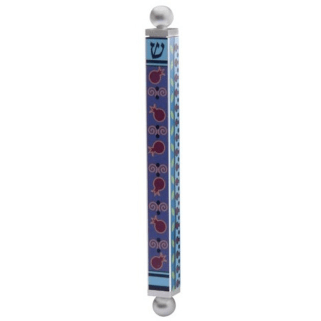 Dorit Judaica Mezuzahs Mandala Pomegranates Mezuzah