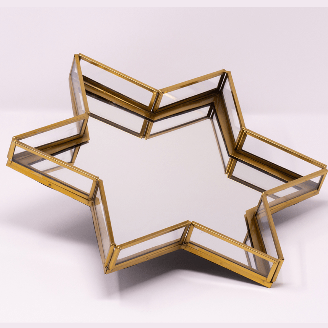 Adara Rituals Decorations Stella Mirror Star of David Tray