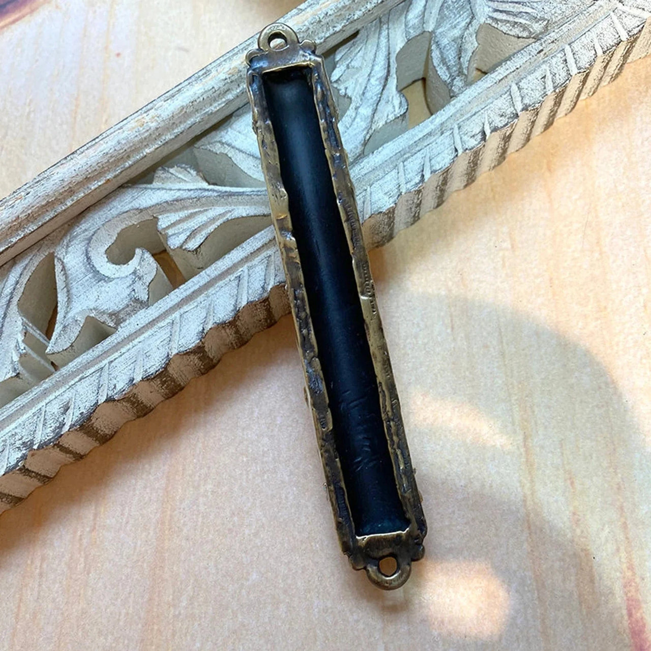 Michal Golan Mezuzahs Dark Blue Onyx Mezuzah by Michal Golan