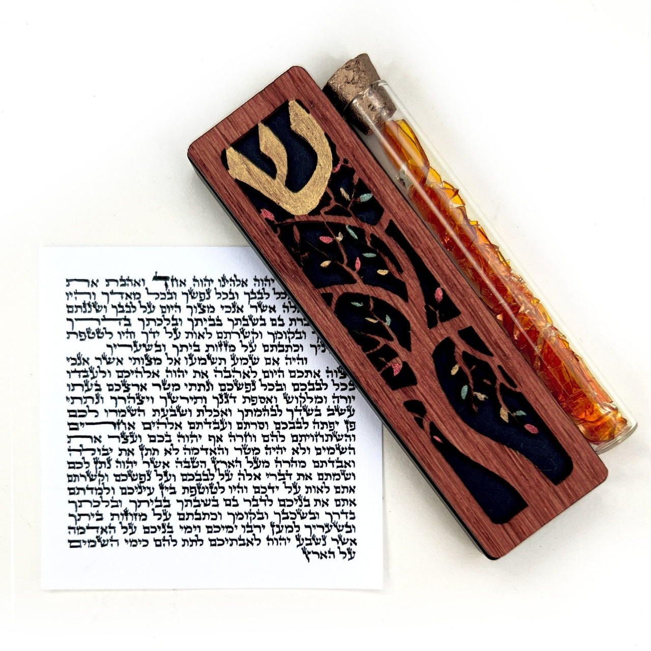 Glenn Grubard Designs Mezuzahs Tree of Life Wedding Glass Mezuzah by Glenn Grubard