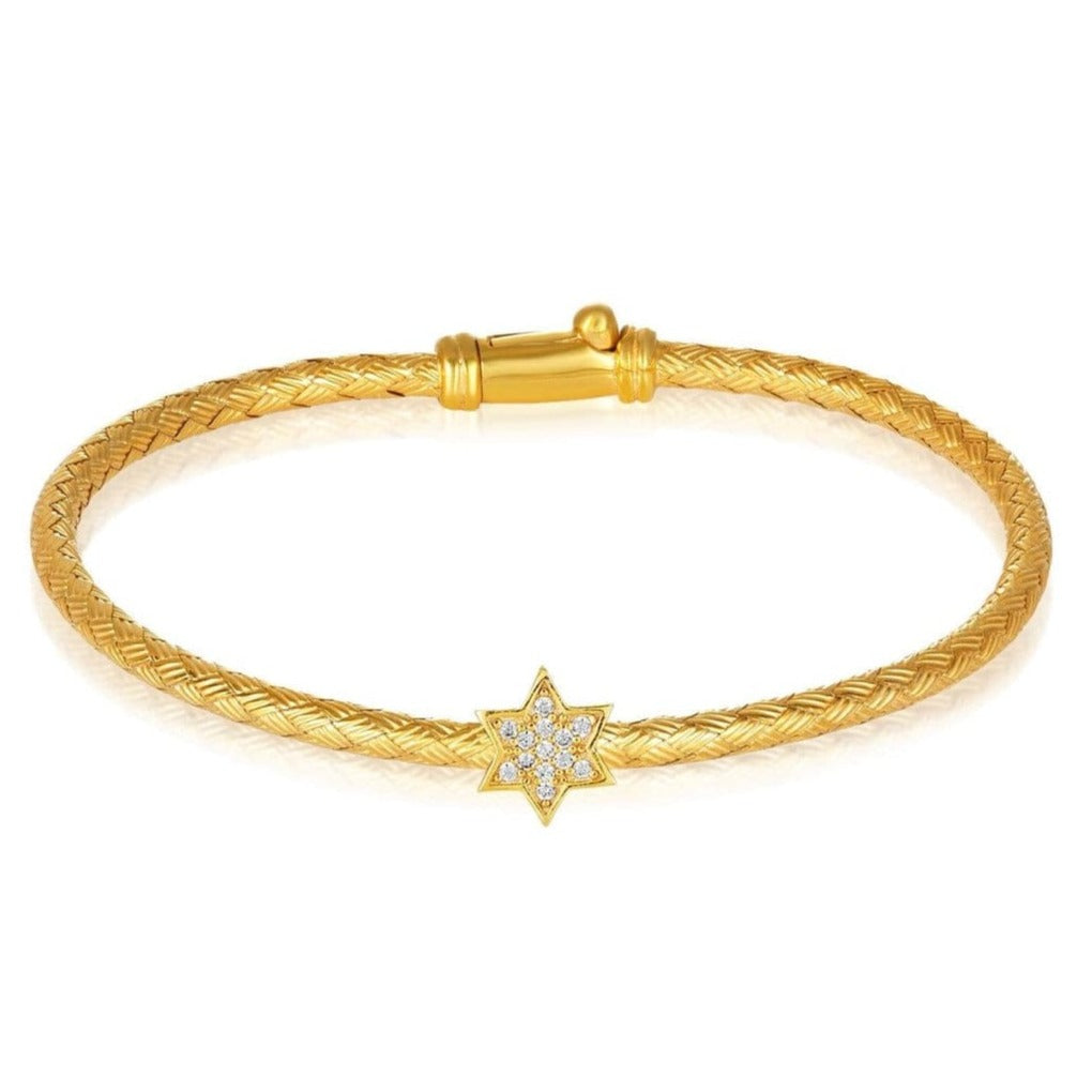 Alef Bet Bracelets Star of David Bangle Bracelet - Choice of Color