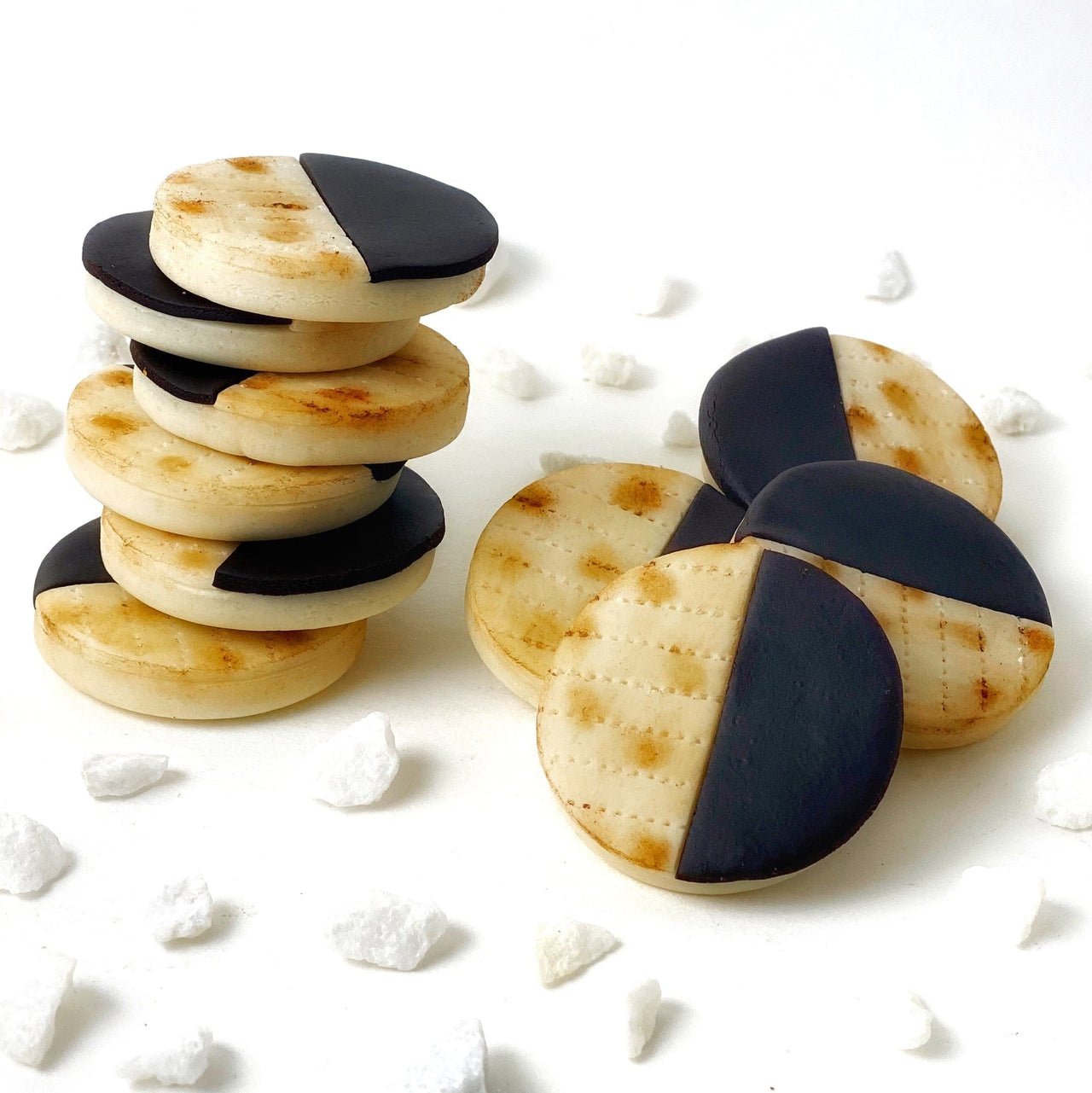 Marzipops Food Marzipan Matzah Black & White Cookies