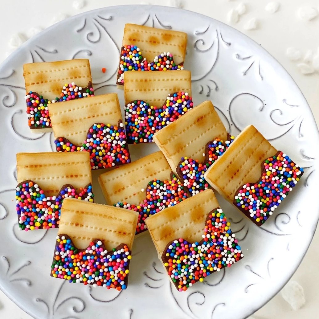 Marzipops Candy Rainbow Sprinkle Marzipan Matzah Tiles