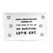 Lenny Mud Serving Plate or Platter We Survived Let's Eat Platter