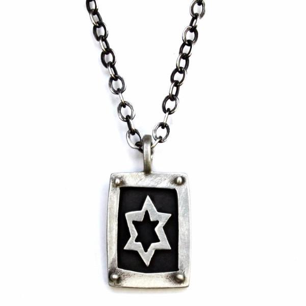 Emily Rosenfeld Necklaces Silver Chain Men's Star of David Necklace by Emily Rosenfeld